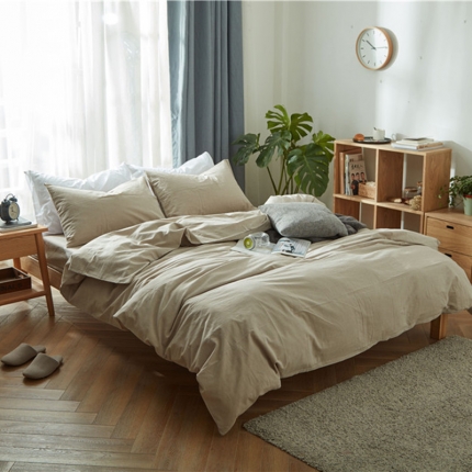 91家纺网 家纺一手货源 找家纺 （总）尚品本色 2022新款尚品本色水洗棉四件套 床单款