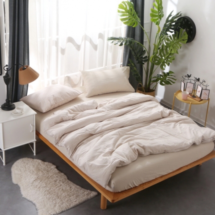 91家纺网 家纺一手货源 找家纺 （总）尚品本色 2022新款尚品本色水洗棉四件套 床单款