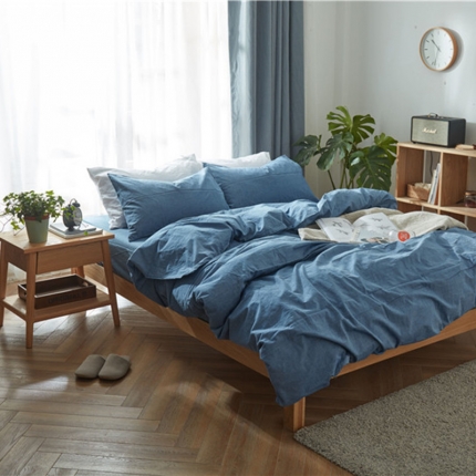 91家纺网 家纺一手货源 找家纺 （总）尚品本色 2022新款尚品本色水洗棉四件套 床单款