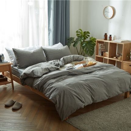 91家纺网 家纺一手货源 找家纺 （总）尚品本色 2022新款尚品本色水洗棉四件套 床单款