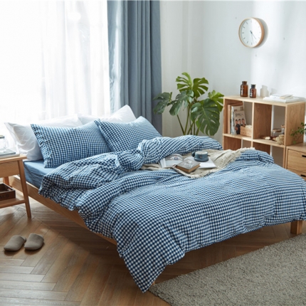 91家纺网 家纺一手货源 找家纺 （总）尚品本色 2022新款尚品本色水洗棉四件套 床单款