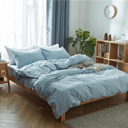 91家纺网 家纺一手货源 找家纺 （总）尚品本色 2022新款尚品本色水洗棉四件套 床单款