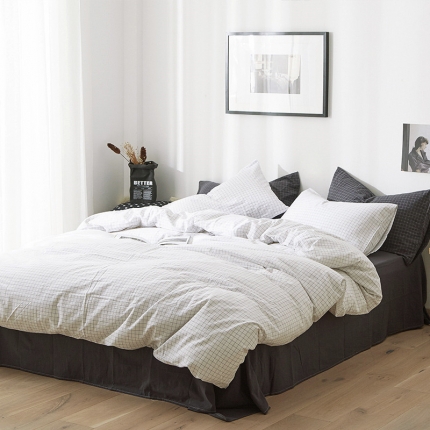 91家纺网 家纺一手货源 找家纺 （总）尚品本色 2022新款尚品本色水洗棉四件套 床单款