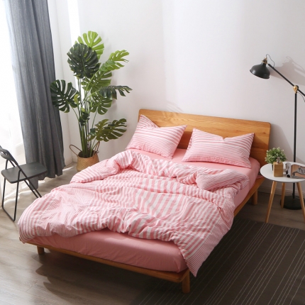 91家纺网 家纺一手货源 找家纺 （总）尚品本色 2022新款尚品本色水洗棉四件套 床单款