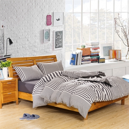 91家纺网 家纺一手货源 找家纺 （总）尚品本色 2022新款尚品本色水洗棉四件套 床单款