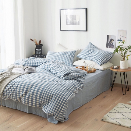 91家纺网 家纺一手货源 找家纺 （总）尚品本色 2022新款尚品本色水洗棉四件套 床笠款