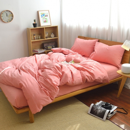 91家纺网 家纺一手货源 找家纺 （总）尚品本色 2022新款尚品本色水洗棉四件套 床笠款