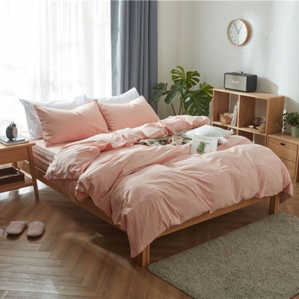 91家纺网 家纺一手货源 找家纺 （总）尚品本色 2022新款尚品本色水洗棉四件套 床笠款