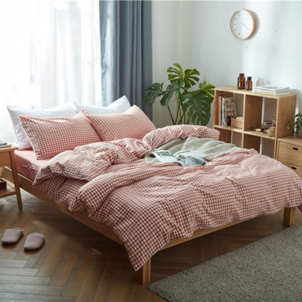 91家纺网 家纺一手货源 找家纺 （总）尚品本色 2022新款尚品本色水洗棉四件套 床笠款