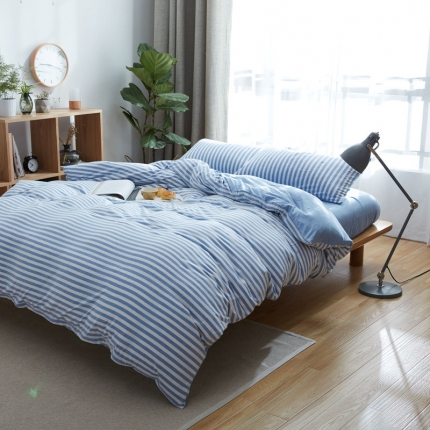 91家纺网 家纺一手货源 找家纺 （总）尚品本色 2022新款尚品本色针织棉四件套 床单款