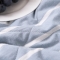91家纺网 家纺一手货源 找家纺 尚品本色 2022色织水洗棉手包边夏被 水蓝宽条