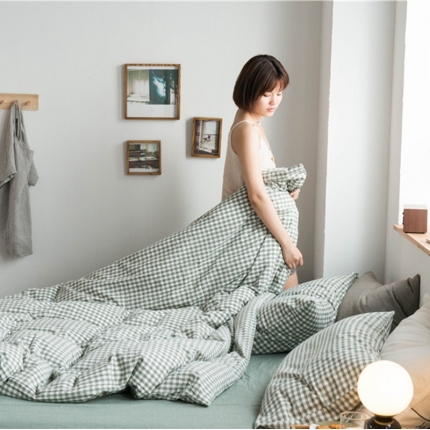 91家纺网 家纺一手货源 找家纺 （总）尚品本色 2022新款色织水洗棉单被套