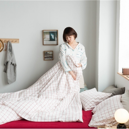 91家纺网 家纺一手货源 找家纺 （总）尚品本色 2022新款色织水洗棉单被套