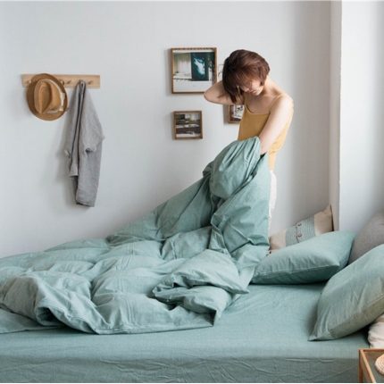 91家纺网 家纺一手货源 找家纺 （总）尚品本色 2022新款色织水洗棉单被套