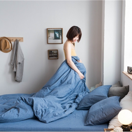 91家纺网 家纺一手货源 找家纺 （总）尚品本色 2022新款色织水洗棉单被套