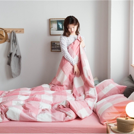 91家纺网 家纺一手货源 找家纺 （总）尚品本色 2022新款色织水洗棉单被套