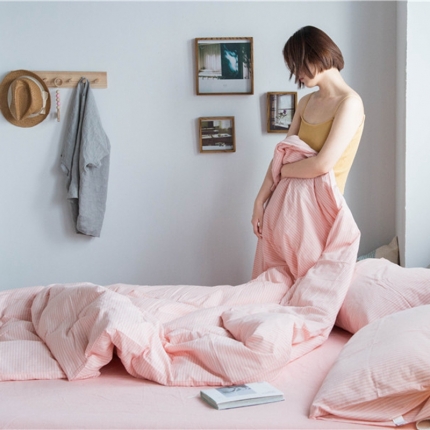 91家纺网 家纺一手货源 找家纺 （总）尚品本色 2022新款色织水洗棉单被套