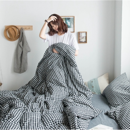 91家纺网 家纺一手货源 找家纺 （总）尚品本色 2022新款色织水洗棉单被套