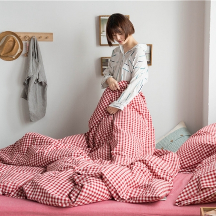 91家纺网 家纺一手货源 找家纺 （总）尚品本色 2022新款色织水洗棉单被套