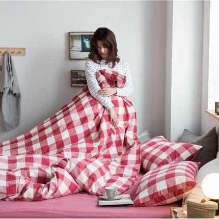 91家纺网 家纺一手货源 找家纺 （总）尚品本色 2022新款色织水洗棉单被套