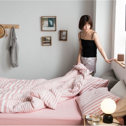 91家纺网 家纺一手货源 找家纺 （总）尚品本色 2022新款色织水洗棉单被套