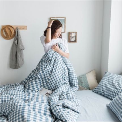 91家纺网 家纺一手货源 找家纺 （总）尚品本色 2022新款色织水洗棉单被套