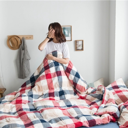 91家纺网 家纺一手货源 找家纺 （总）尚品本色 2022新款色织水洗棉单被套