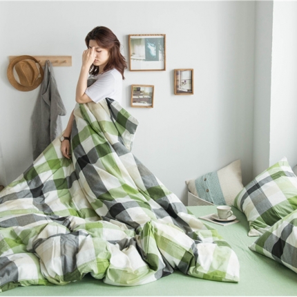 91家纺网 家纺一手货源 找家纺 （总）尚品本色 2022新款色织水洗棉单被套