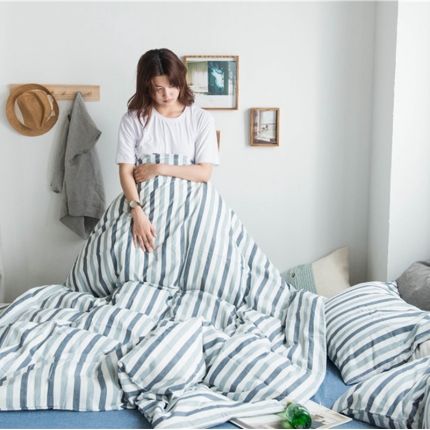 91家纺网 家纺一手货源 找家纺 （总）尚品本色 2022新款色织水洗棉单被套