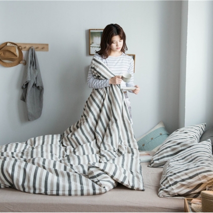 91家纺网 家纺一手货源 找家纺 （总）尚品本色 2022新款色织水洗棉单被套