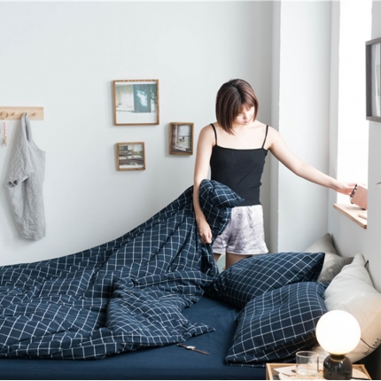 91家纺网 家纺一手货源 找家纺 （总）尚品本色 2022新款色织水洗棉单被套