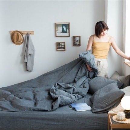 91家纺网 家纺一手货源 找家纺 （总）尚品本色 2022新款色织水洗棉单被套