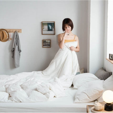 91家纺网 家纺一手货源 找家纺 （总）尚品本色 2022新款色织水洗棉单被套