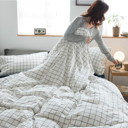 91家纺网 家纺一手货源 找家纺 （总）尚品本色 2022新款色织水洗棉单被套