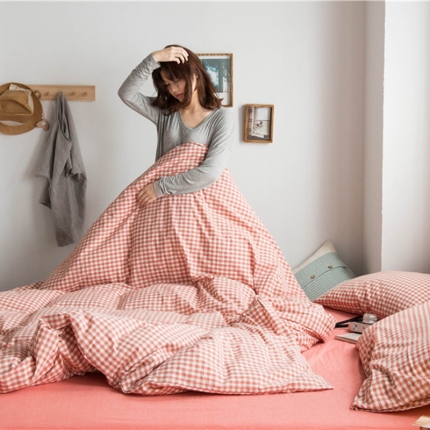 91家纺网 家纺一手货源 找家纺 （总2）尚品本色 2022新款色织水洗棉单被套