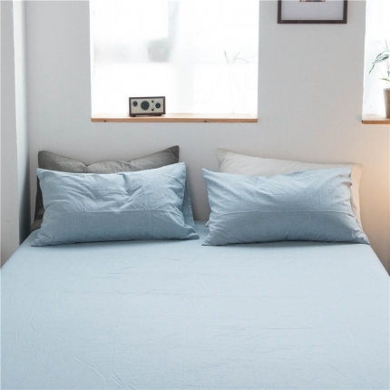 91家纺网 家纺一手货源 找家纺 （总）尚品本色 2022新款色织水洗棉单床笠