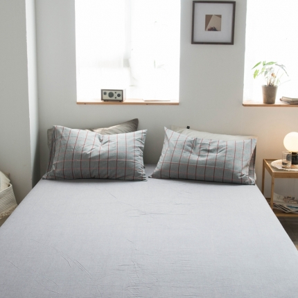 91家纺网 家纺一手货源 找家纺 （总）尚品本色 2022新款色织水洗棉单床笠