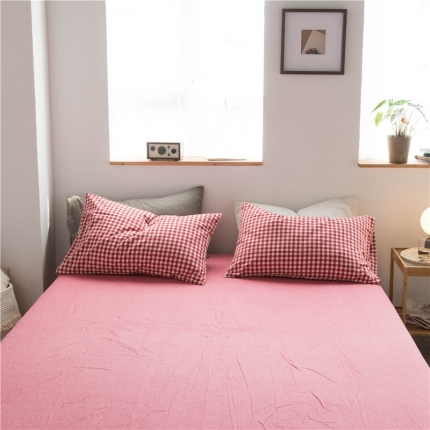 91家纺网 家纺一手货源 找家纺 （总）尚品本色 2022新款色织水洗棉单床笠