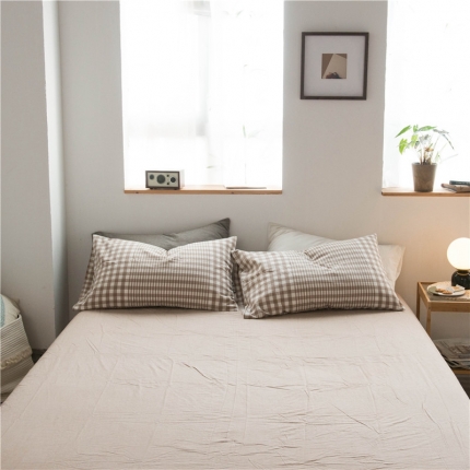 91家纺网 家纺一手货源 找家纺 （总）尚品本色 2022新款色织水洗棉单床笠