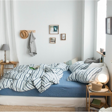 91家纺网 家纺一手货源 找家纺 （总）尚品本色 2022新款色织水洗棉单床笠