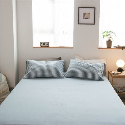 91家纺网 家纺一手货源 找家纺 （总）尚品本色 2022新款色织水洗棉单床笠