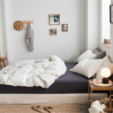 91家纺网 家纺一手货源 找家纺 （总）尚品本色 2022新款色织水洗棉单床笠