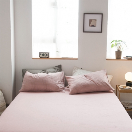 91家纺网 家纺一手货源 找家纺 （总）尚品本色 2022新款色织水洗棉单床笠