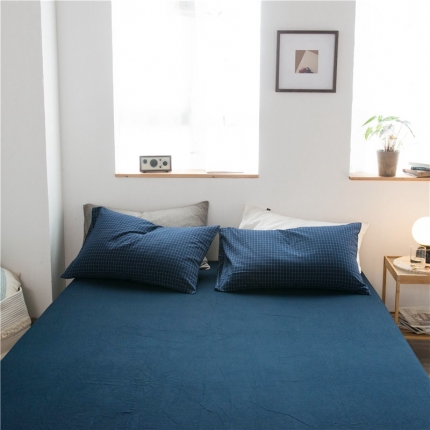 91家纺网 家纺一手货源 找家纺 （总）尚品本色 2022新款色织水洗棉单床笠