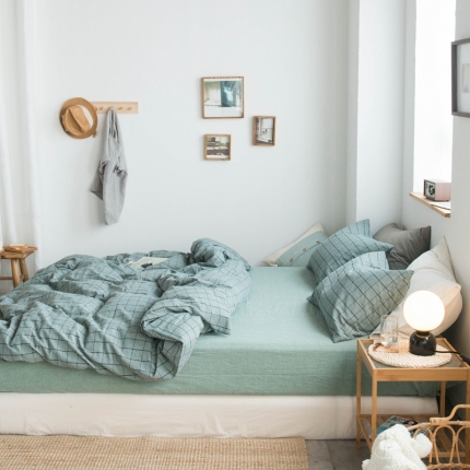 91家纺网 家纺一手货源 找家纺 （总）尚品本色 2022新款色织水洗棉单床单