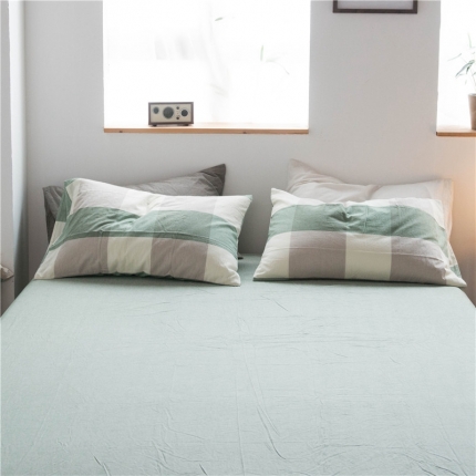 91家纺网 家纺一手货源 找家纺 （总）尚品本色 2022新款色织水洗棉单床单