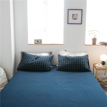 91家纺网 家纺一手货源 找家纺 （总）尚品本色 2022新款色织水洗棉单床单