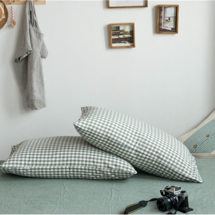 91家纺网 家纺一手货源 找家纺 （总）尚品本色 2022新款色织水洗棉枕套