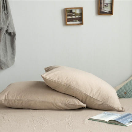 91家纺网 家纺一手货源 找家纺 （总）尚品本色 2022新款色织水洗棉枕套