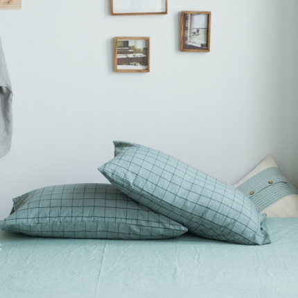 91家纺网 家纺一手货源 找家纺 （总）尚品本色 2022新款色织水洗棉枕套